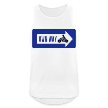 Own Way Cafe Racer - Männer Tank Top atmungsaktiv - Weiß - Vorne - Nick (188cm)