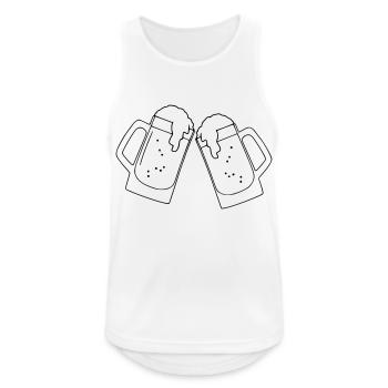 Beer Drawing Party Celebrate Black - Men's Breathable Tank Top - white - Front - Nick (188cm)