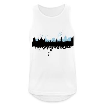 Leipzig Skyline Dirty - Men's Breathable Tank Top - white - Front - Nick (188cm)