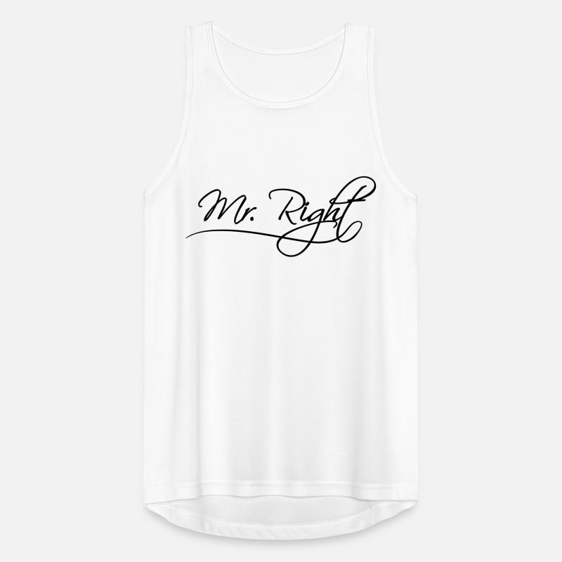 mr right bester ehemann husband text junggesellena Männer Tank Top atmungsaktiv