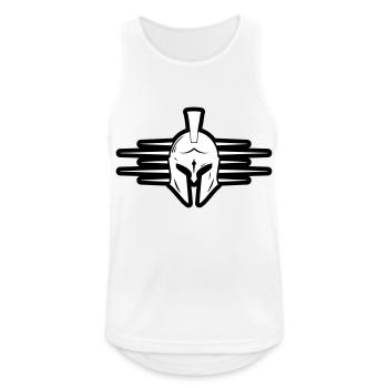 Spartaner Helm Krieger Gladiator - Männer Tank Top atmungsaktiv - Weiß - Vorne - Nick (188cm)