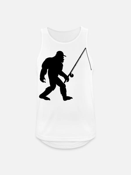 big foot fishing - Men's Breathable Tank Top - white