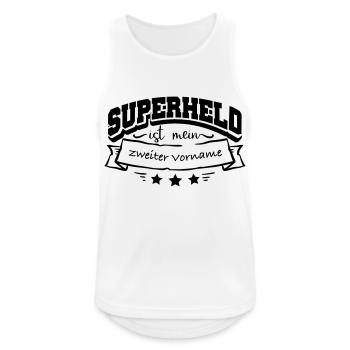 Vorname Superheld - Männer Tank Top atmungsaktiv - Weiß - Vorne - Nick (188cm)