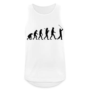 evolution Golf - Männer Tank Top atmungsaktiv - Weiß - Vorne - Nick (188cm)