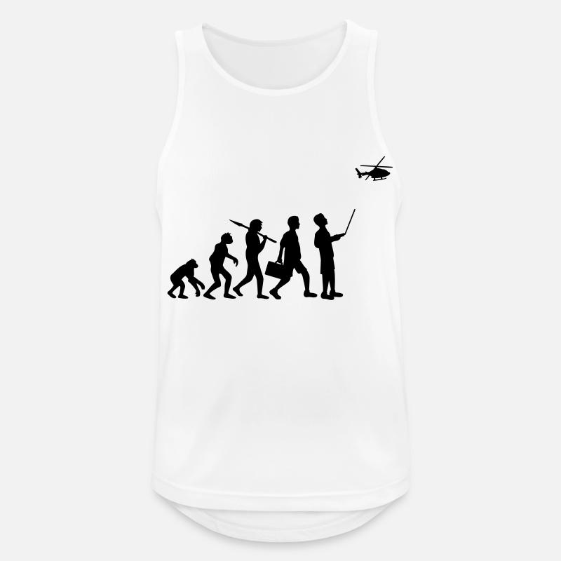 Evolution Ferngesteuert Modellhubschrauber - Männer Tank Top atmungsaktiv - Weiß