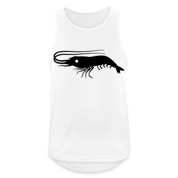 einzelne Garnelen Garnelen mit Antennen - Männer Tank Top atmungsaktiv - Weiß - Vorne - Nick (188cm)