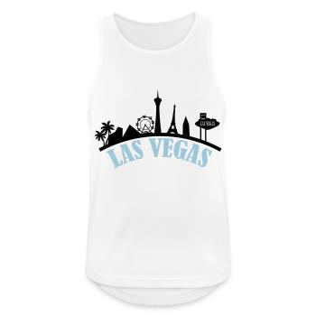 las_vegas_002 - Männer Tank Top atmungsaktiv - Weiß - Vorne - Nick (188cm)