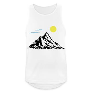 Berge - Männer Tank Top atmungsaktiv - Weiß - Vorne - Nick (188cm)