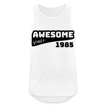 Awesome since 1985 / Birthday-Shirt - Männer Tank Top atmungsaktiv - Weiß - Vorne - Nick (188cm)