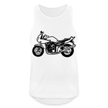 Moto vélo nu SportTouring - Débardeur respirant Homme - blanc - Devant - Nick (188cm)