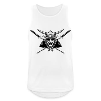 samurai - Männer Tank Top atmungsaktiv - Weiß - Vorne - Nick (188cm)