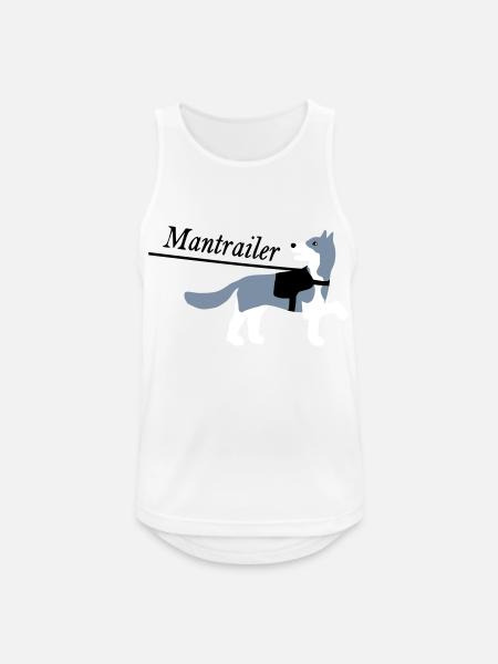 Mantrailer vektor - Männer Tank Top atmungsaktiv - Weiß