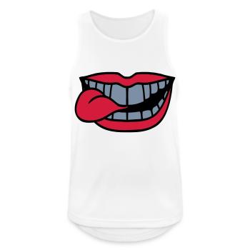 Stretch out your mouth tongue - Men's Breathable Tank Top - white - Front - Nick (188cm)