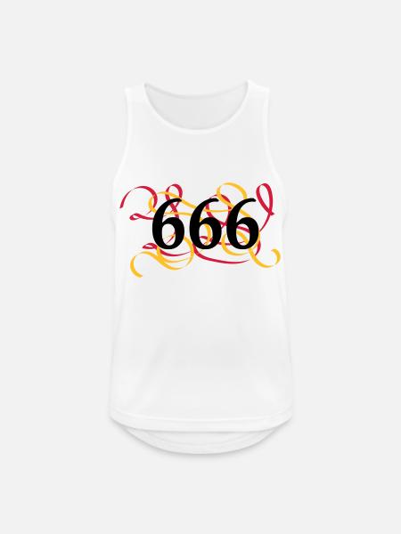 666 burned - Men's Breathable Tank Top - white
