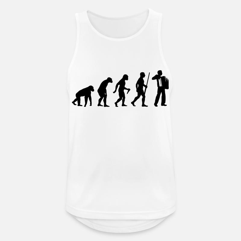 Akkordeon Evolution - Männer Tank Top atmungsaktiv - Weiß