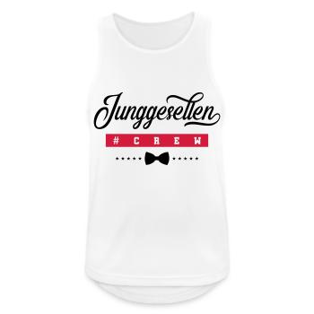 junggesellen crew - Männer Tank Top atmungsaktiv - Weiß - Vorne - Nick (188cm)