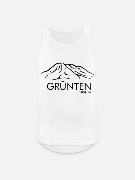 Grünten - Männer Tank Top atmungsaktiv - Weiß