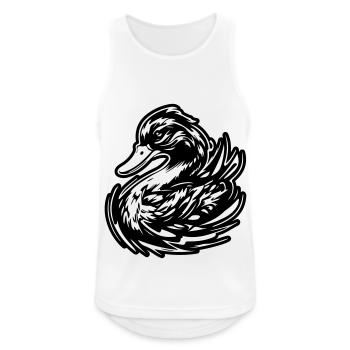 Ente Tier - Männer Tank Top atmungsaktiv - Weiß - Vorne - Nick (188cm)