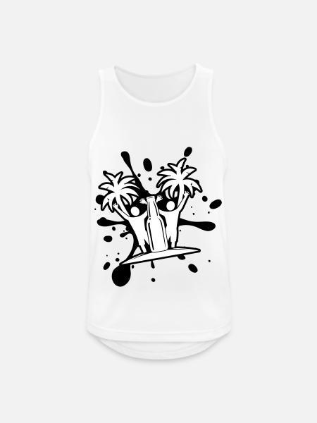 Drinking Beach Party - Männer Tank Top atmungsaktiv - Weiß