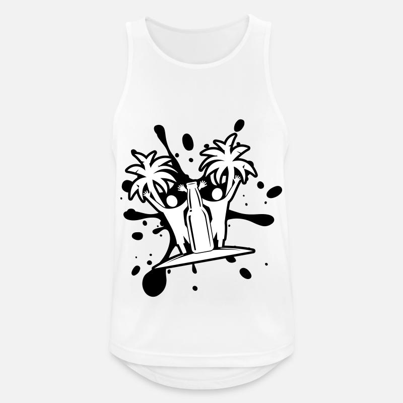 Drinking Beach Party - Männer Tank Top atmungsaktiv - Weiß
