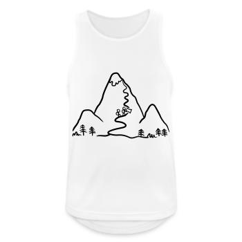 Alpinistes, randonneurs en montagne - Débardeur respirant Homme - blanc - Devant - Nick (188cm)