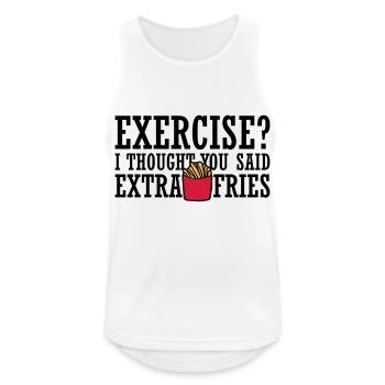 Exercice Extra Fries Citation - Débardeur respirant Homme - blanc - Devant - Nick (188cm)