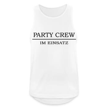 Party Crew Team Member lustige Sprüche - Männer Tank Top atmungsaktiv - Weiß - Vorne - Nick (188cm)