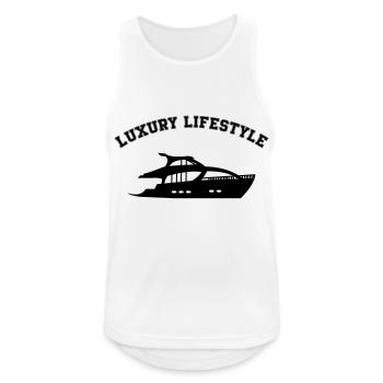 Yacht Luxury Lifestyle - Men's Breathable Tank Top - white - Front - Nick (188cm)
