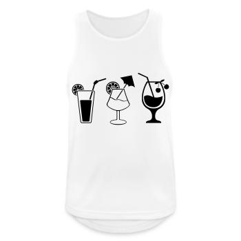 Cocktails - Men's Breathable Tank Top - white - Front - Nick (188cm)
