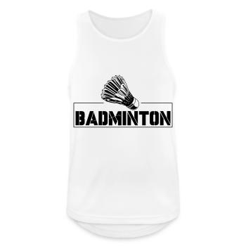 badminton - Männer Tank Top atmungsaktiv - Weiß - Vorne - Nick (188cm)