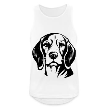 Beagle Dog Head - Men's Breathable Tank Top - white - Front - Nick (188cm)