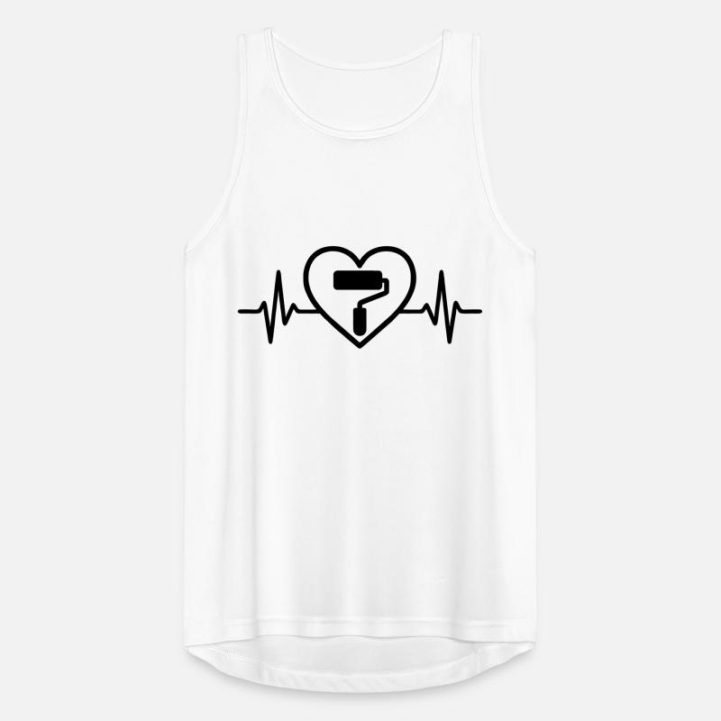 Painter Paint Roller Heart Men's Breathable Tank Top