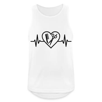Friseur Friseurin Herz Beruf - Männer Tank Top atmungsaktiv - Weiß - Vorne - Nick (188cm)
