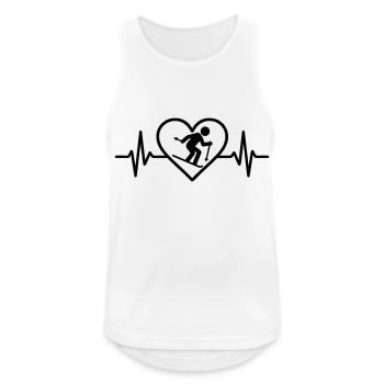 Heart Ski Winter Sports - Men's Breathable Tank Top - white - Front - Nick (188cm)