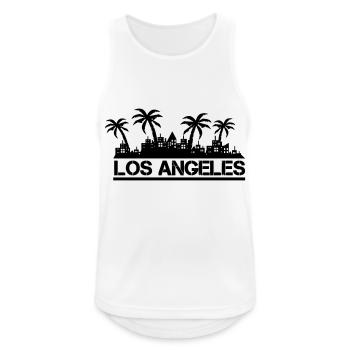 Los Angeles - Débardeur respirant Homme - blanc - Devant - Nick (188cm)