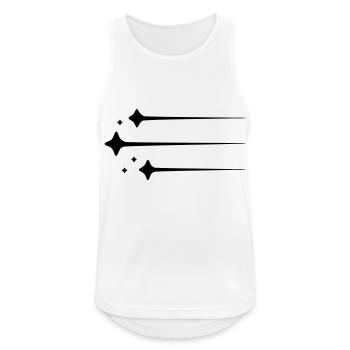 Sternschnuppen Linien - Männer Tank Top atmungsaktiv - Weiß - Vorne - Nick (188cm)