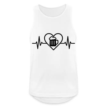 Beer Mug Heart - Men's Breathable Tank Top - white - Front - Nick (188cm)