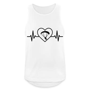 Gleitschirmfliegen Sport Pilot Herz - Männer Tank Top atmungsaktiv - Weiß - Vorne - Nick (188cm)