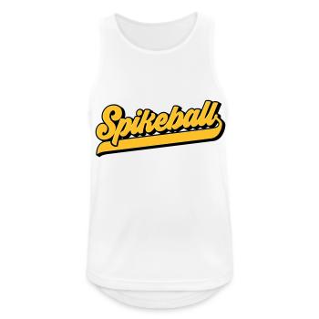 Farben änderbar | Spikeball Spike Ball Roundnet - Männer Tank Top atmungsaktiv - Weiß - Vorne - Nick (188cm)