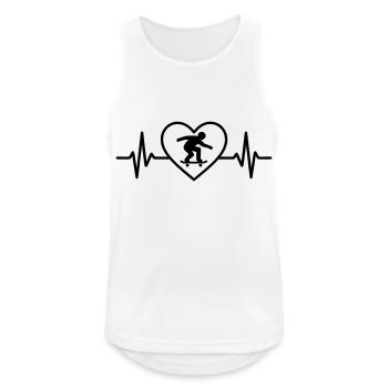Skateboard Sport Skater Herz - Männer Tank Top atmungsaktiv - Weiß - Vorne - Nick (188cm)