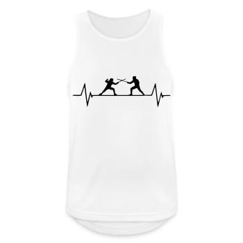 ECG Fencing Passion - Men's Breathable Tank Top - white - Front - Nick (188cm)