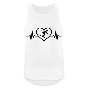 Skifahren Herz fuer die Piste - Männer Tank Top atmungsaktiv - Weiß - Vorne - Nick (188cm)