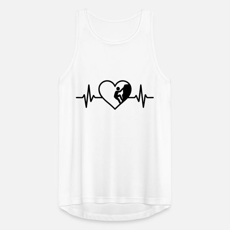 Klettern Sport Kletterer Herz Männer Tank Top atmungsaktiv