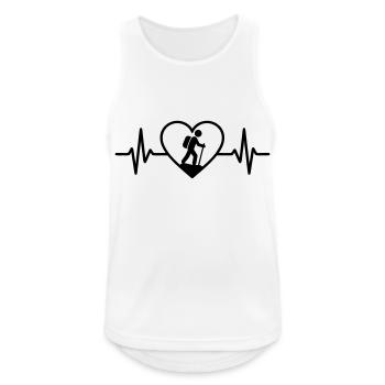 Hiking Nature Outdoor Heart - Men's Breathable Tank Top - white - Front - Nick (188cm)