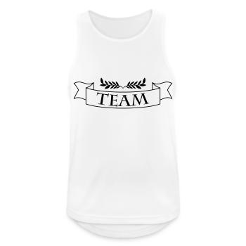 team - Männer Tank Top atmungsaktiv - Weiß - Vorne - Nick (188cm)