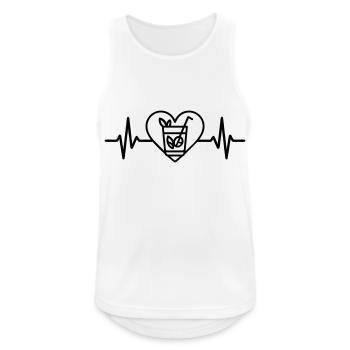 Mojito Glas Minze Herz - Männer Tank Top atmungsaktiv - Weiß - Vorne - Nick (188cm)