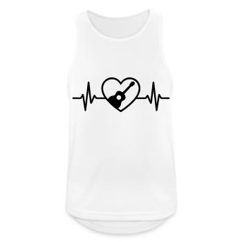 Musician Guitar Heart - Men's Breathable Tank Top - white - Front - Nick (188cm)