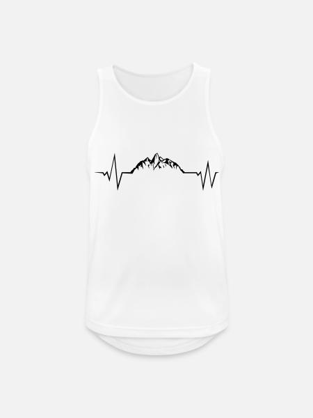 mountains puls - Männer Tank Top atmungsaktiv - Weiß