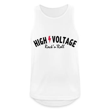 High/Voltage Fanshirt - Männer Tank Top atmungsaktiv - Weiß - Vorne - Nick (188cm)