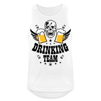 83 Totenkopf Skull 2 Bier DRINKING TEAM Beer - Männer Tank Top atmungsaktiv - Weiß - Vorne - Nick (188cm)